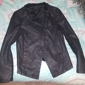 DIVIDED by H&M soft Faux Suede Black Moto Jacket
